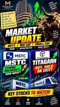 #niftytechnicalanalysis Nifty Market Analysis | MSTC BREAKOUT 🔥 अब क्या करें? | #technicalanalysis