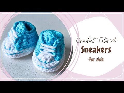 Crochet Doll Sneakers Tutorial | Easy Step-by-Step Amigurumi Shoes for Beginners