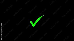check tick mark icon animation, Complete mark correct symbol. Check Mark Icon, set of tick symbol 4k video . Stock Video