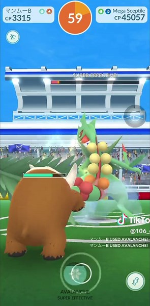 Mega Sceptile solo using lvl40 Mamoswine #pokemon #pokemongo #mega