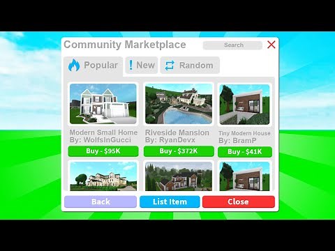 Bloxburg MARKETPLACE! *BUY and SELL Houses*