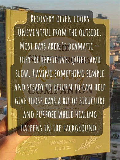 Most recovery days are quiet. This companion was created for those days in between. Link in bio. #KneeSurgeryRecovery #RecoveryCompanion #HealingJourney #PostSurgeryCare