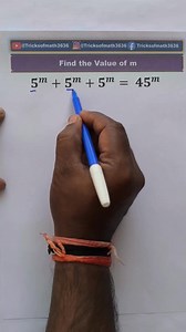 97K views · 367 reactions | Find the value of m 類 #math #mathematics #trendingnow #trickymath #education #reelsfacebook #fblifestyle | Sudhir Kumar | Facebook