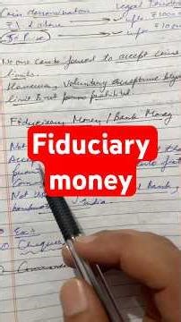 Fiduciary Money Explained Easily ⚡ (Economics Shorts) #ugcnet #ugcnetexam #ugccreator