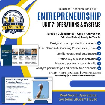 Unit 7 - Operations and Systems - Entrepreneurship - Slides, Hands-On Activities