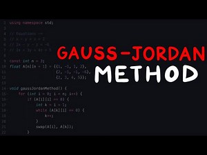 2.2.1 Gauss-Jordan Method Implementation | Coding Tutorial | Numerical Methods