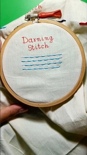 DARNING STITCH | BASIC HAND EMBROIDERY FOR BEGINNERS | #embroiderylover #darningstitch