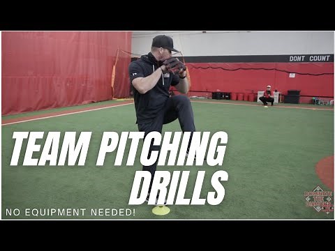 Indoor Baseball Team Pitching Drills
