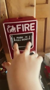 Continuous loud fire alarm