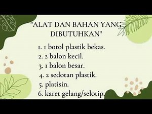 Cara membuat alat peraga sistem pernapasan