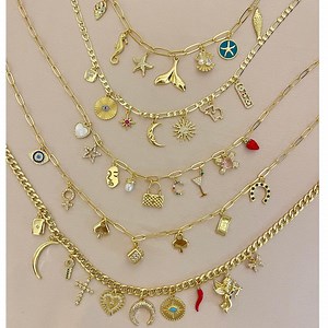 Custom Multi Charm Necklace, Build Your Own Charm Necklace, Personalized Jewelery Gift for Women - Etsy