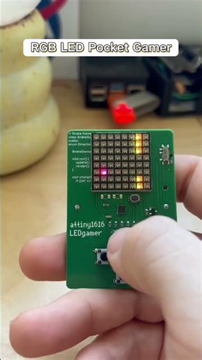 A pocket-sized gamer uses an RGB pixel matrix to play Snake, Flappy Bird, and any other retro games.