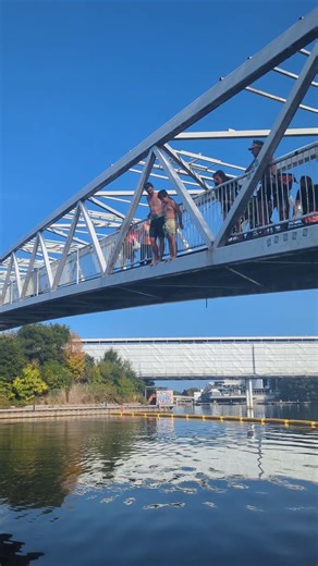old clip of jumping of a bridge # cliff jumping #lifeisbutadream