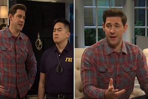 John Krasinski gets 'arrested' for attending Capitol riots in SNL sketch