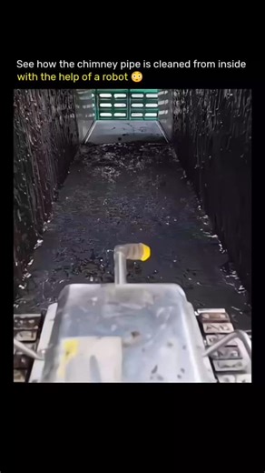 roboworks🤖 on Instagram: "Robotic chimney cleaning involves a remote-controlled device, equipped with brushes, cameras, and sometimes high-pressure air/water jets, that moves inside the flue to scrub and collect soot and creosote. The process is monitored in real-time by an operator from a safe location."