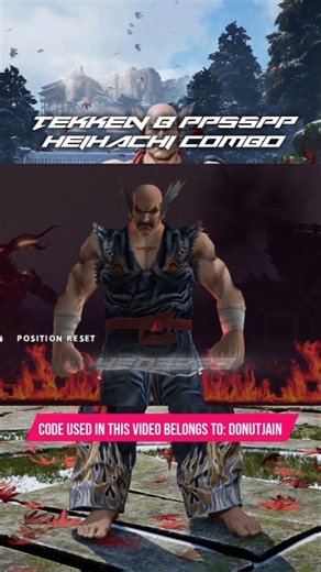 TEKKEN 8 PPSSPP | HEIHACHI COMBO #ppsspp #TEKKEN6 #tekken8ppsspp #tekkenglobalmod #tekken6psp