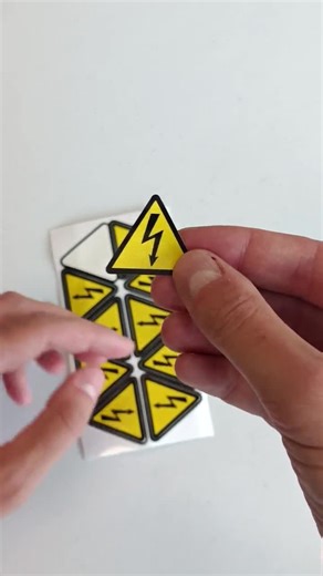 High Voltage Electrical Shock Hazard Stickers - Pack of 10 Yellow Triangle Warning Vinyl Decals - Safety Compliance Labels - Etsy