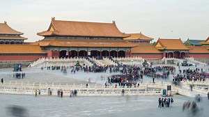 Download CHINA. Time lapse 4k. The Forbidden City In Beijing, China. zoom in.