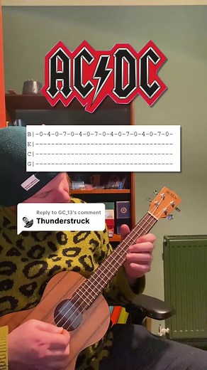 Trying My Best at Thunderstruck on Ukulele