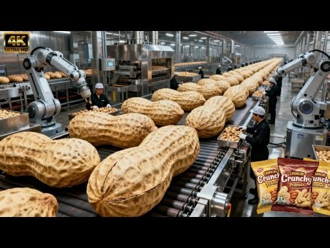 How Peanuts Are Made in Factory | From Farm to Crunchy Snack (Full Process)