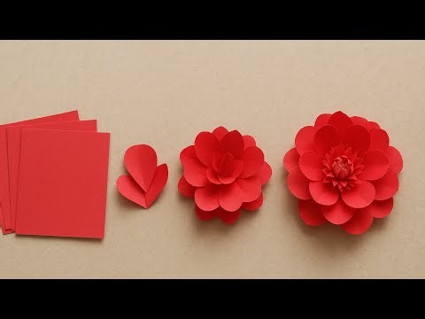 How to Make a Red Paper Flower | Simple Craft Idea💡