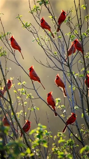 “If nature ever wrote love letters, they’d sound like this.”🌸❤️ #NatureLoveLetters #CardinalMagic #RomanticNature #BirdTokUSA #SoothingNature #ViralClips #WildlifeBeauty #ForestFeels | Cardinal Solitude