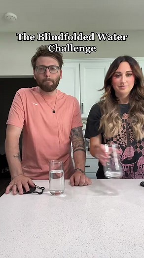 Filling a glass of water while blindfolded is harder than it looks 🫗#husbandandwife #married #challenge #prank #watercupchallenge #mrswoolleyin5th #BVIRAL | Love to Teach