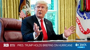 Trump shows altered map of Dorian's path