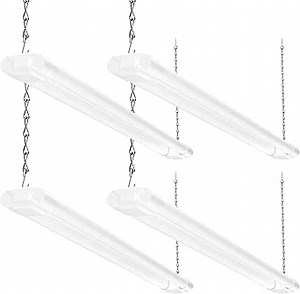 BBOUNDER 3FT LED Shop Light Fixture, Super Bright 3300LM, Cool Daylight White 6500K, Ceiling or Hanging Mount, Durable Garage Shop Lighting for Warehouse, Workbench, Basement, and Business Use, White