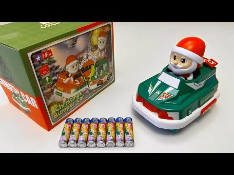 Unboxing Electric Frog, Christmas Remote Control Bumper Car,360°Degree Rotating Sports Car, RC Bus
