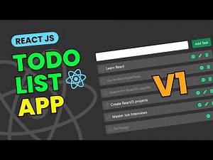 React To Do List App Tutorial (V1) | React JS Project for Beginners