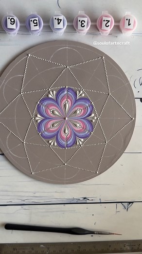 Lavender Pink Dot Mandala part 1 .. hope you like this and stay tuned for the full artwork tutorial🥰❤️ [ mandala, dot mandala, mandala art, dot mandala art, dot art, mandala tutorial ] #mandala #dotmandala #mandalaart #dotart #mandalatutorial #handpainted #artreels | Soul of art n craft