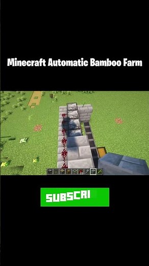 How to make Automatic Bamboo Farm in Minecraft #minecraft