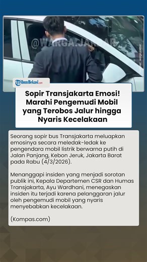 Viral! Sopir Transjakarta Emosi, Marahi Pengemudi Mobil yang Terobos Jalur hingga Nyaris Kecelakaan
