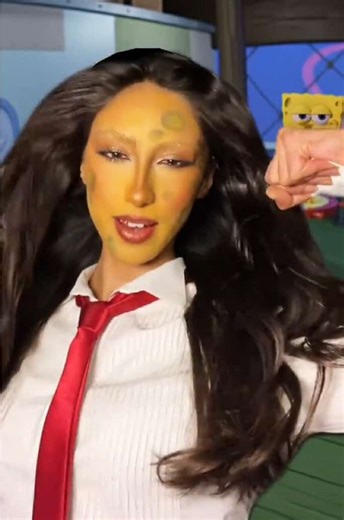 SpongeBob-Inspired Makeup Tutorial for Big Guys
