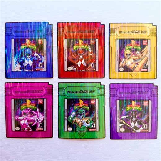 Holographic Power Ranger Gameboy Cartridge Vinyl Stickers - Etsy
