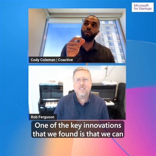 What if you could type in one word and unlock an entire universe of ideas? 🔍 Coactive AI is using reasoning models to bring that vision to life. Watch the full conversation with Rob Ferguson and Cody Coleman: https://msft.it/6185Sxd6U #MicrosoftForStartups #AI #ReasoningModels | Microsoft for Startups