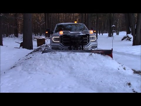 Snow removal on long country driveway