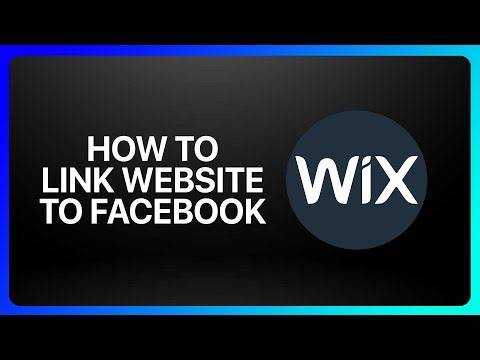 How To Link Wix Website To Facebook Tutorial