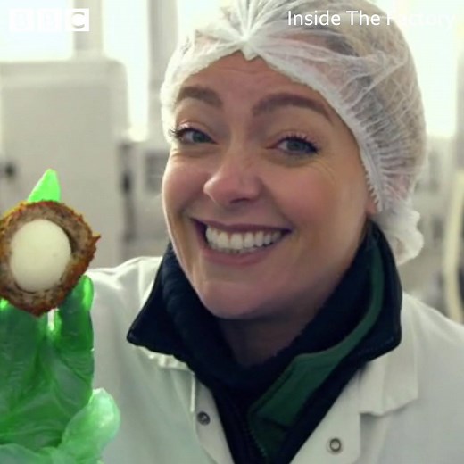 How are Scotch eggs made? Cherry Healey went to find out... 🥚🏭 | BBC Two