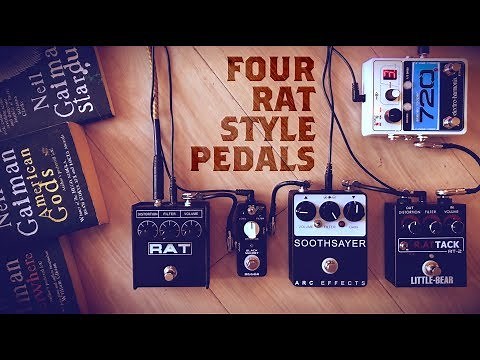 4 RAT Style Pedals (ProCo RAT 2, Mooer Black Secret, Arc Soothsayer, Little Bear R.Attack)