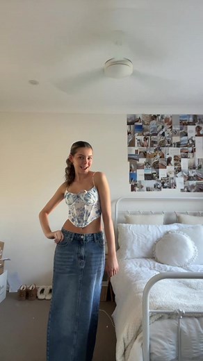 love this denim maxi skirt from @sunday you can use code “ava” for 10% off 💗