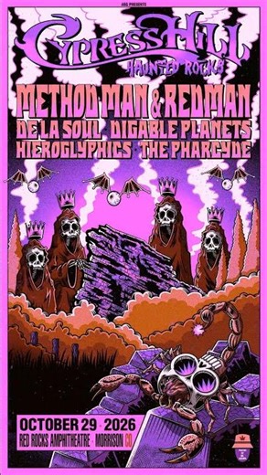 Haunted Rocks Pre-Sale Tickets and VIP Packages are now available at CypressHill.com/tour