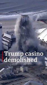 Donald Trump’s failed casino in Atlantic City was demolished before a cheering crowd, with some paying up to $575 (£415) to watch from an oceanfront pavilion. https://bbc.in/3jZImeq | BBC News