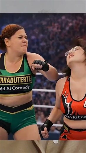 AI Comedy Wrestling Showdown: Green Dominates Red