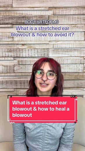 If you're stretching your ears, be wary of blowouts. In this video, we'll help you keep your stretched lobes healthy. We'll go over what an ear stretching blowout is, how to prevent it and how to heal stretched ear blowout. #bodyartforms #bodyjewelry #stretchedears #earstretching #earstretchingjourney #stretchedlobes #eargauges #earblowout #blowouttaper Stretched eat blowout Stretched ear blowout healing Stretched ear blowout treatment Ear stretch blowout Healing a blowout ear Ear blowout gauge 