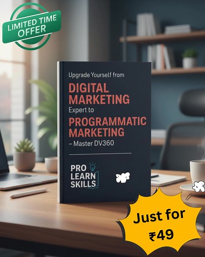 Feeling stuck in your Digital Marketing career?  It’s time to LEVEL UP and master the future of ads — Programmatic Marketing!  Learn DV360, upgrade your skills, and unlock high-paying opportunities. | Pro Learn Skills | Facebook