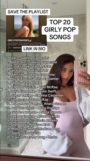 Girly Pop Songs Playlist