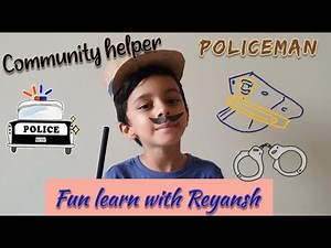 Easy poem and lines on Policeman Community Helper for KG & Grade I kids