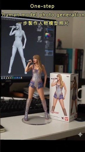 One-step human model photo generation/一步製作人物模型照片 #model #dolls #photography #gemini #ai
